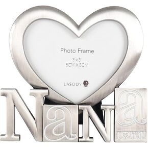 LASODY I Love You Nana Heart Picture Frame,Nana Grandma Gifts,Nana Birthday Gifts,Mother's Day Gifts