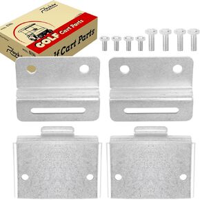 Roykaw Golf Cart Seat Hinge Set Seat Bottom Hinge Plate Replacement Compatible with Yamaha G8-G22 Gas and Electric Models, Stainless Male and Female Plates, 2 Sets, OEM# JF2-K8427-00-00, JN3-K8426-01