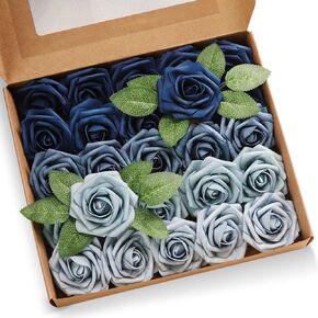 HIALTODAY Artificial Flowers Bulk Decorations, Pink Fake Rose Flowers with Leaves Stems for Wedding Flowers DIY Bride Bouquets Table Centerpieces Arrangements Bridal Shower Home Decor
