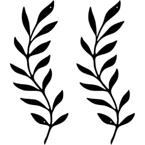 Leafs Wall Decor Living Room, Wall Decor, 2 Pcs Wall Decor for Bedroom, Farmhouse Wall Decor, Outdoor Wall Decor Art, Dining Room Wall Decor, Metal Wall Decor, Black Wall Decor Art, Wall Hanging Decor