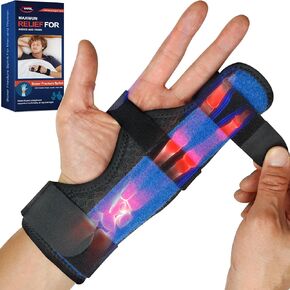 FEATOL Boxer Finger Splint Metacarpal Splint Brace, Adjustable Pinky Finger Splint Hand Brace For Women Men, Pain Relief For Boxer Fractures, Broken Ring Finger, Tendonitis，Right Hand,Medium/Large