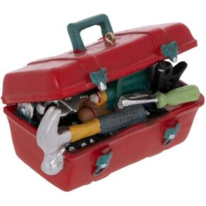 Christmas Ornaments Contractor Tools Resin Ornaments for Christmas Tree, Toolbox, Multicolor Handyman Construction Worker Carpenter Great Gift Idea Holiday Decoration