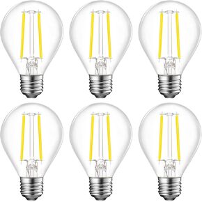 Energetic E12 Dimmable LED G16.5 Light Bulb 60 Watt Light Bulb 500 Lumens Candelabra Bulb for Chandeliers, Ceiling Fan, Vanity, Warm White 2700K Vintage Globe Light Bulb 6Pack