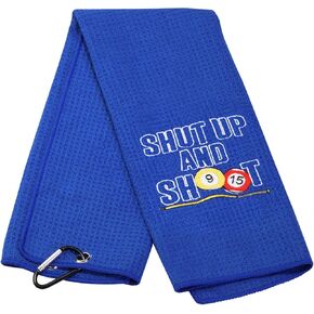 Billiards Billiard Cue Towel 8-Ball Pool Cue Clean Towel Billiard Pool Player Gift Embroidered Billiards Towel Shut Up and Shoot (Shut Up and Shoot)