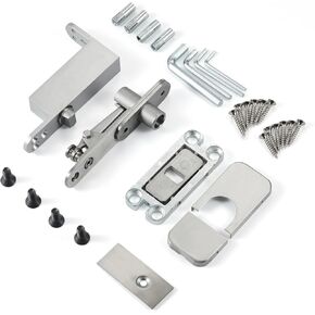 Ranbo Commercial/Home Self Closing Door Pivot Hinges Heavy Duty Hidden Hinges for Wood Doors 360 Degree Shaft Stainless Steel invisible Pivot Hinge System (2 Way Adjustable)
