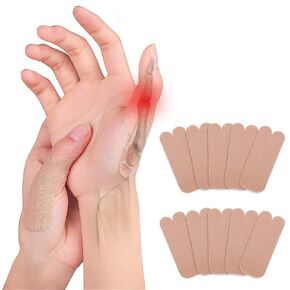 Thumb Protecting Tape Thumb Straps, 10 PCS Self Adhesive Thumb Cover Stickers, Stretchy Athletic Tape, Elastic Thumb Pain Relieving Patch for Sport Housework, Joint Support Arthritis Sprains Strains