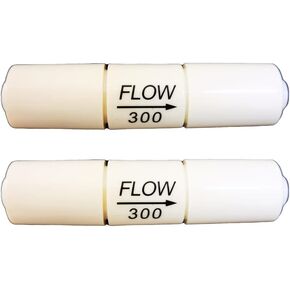 Malida 1/4 inch quick connector fittings Flow Restrictor for RO water purifiers Reverse Osmosis Systems (2, 300CC-50GPD)