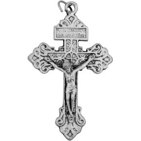 VILLAGE GIFT IMPORTERS 2" Pardon Crucifix Cross with Card | Comes with List of Indulgences | Attach to Your Favorite Necklace | Christian Jewelry