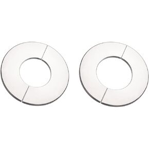 Uxcell 61mm 71mm جدار سبليت شفة الفولاذ المقاوم للصدأ لوحة شعار لثقوب الأنابيب الفضة 1 مجموعة in Saudi Arabia