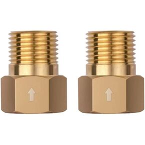 Brass 1/2" Female to 1/2" Male Check Valve One-Way Non-return Prevent Water Backflow Preventer (Pack of 2)