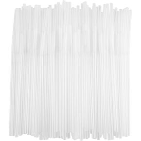 ALINK 200 PCS Flexible Clear Plastic Extendable Drinking Straws, Extra Long Disposable Bendy Party Fancy Straws
