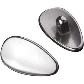 Teardrop Nose Pads for Eyeglasses, 12mm, Titanium, 2 Pair Screw-in Replacement