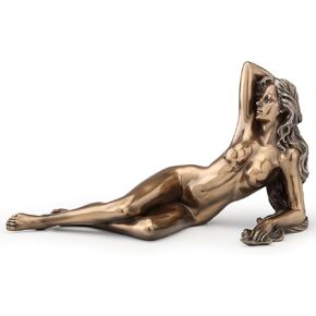 Veronese Design 8 5/8 Inch Nude Female Lying Pose Sculpture Cold Cast Resin Bronze Finish