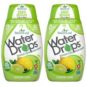 SweetLeaf Water Drops - Lemon Lime Water Enhancer, Sugar Free Sweet Leaf Stevia Water Flavoring Drops, 1.62 Oz Ea (Pack of 2)