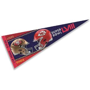 2024 Super Bowl LVIII Dueling Teams Chiefs 49ers Pennant Flag