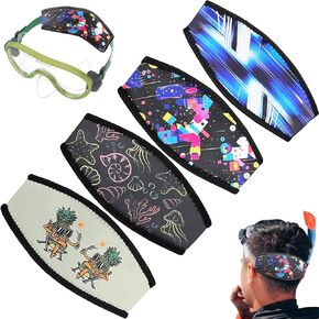 4 Pack Diving Mask Slap Straps Cover, Neoprene Snorkel Mask Strap for Men and Women, Swimming Waterproof Dive Mask Straps Hair Protector, Water Sports Diving Glasses Strap Covers
