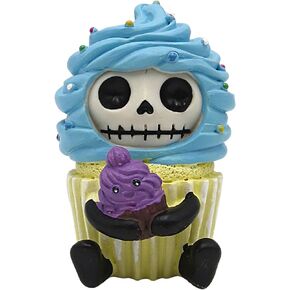 Pacific Giftware Furrybones Cuppie Skeleton in Cupcake Costume Figurine