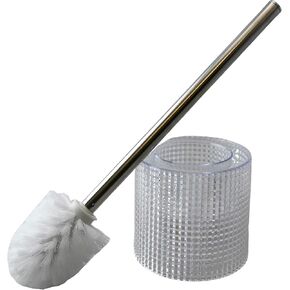 فرشاة وحامل وعاء المرحاض من الكريستال الشفاف in Kuwait