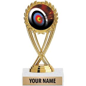 5.5" Gold Archery Trophies, Custom Olympia Archery Trophy Award Prime