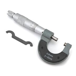 Utoolmart Outside Micrometer, Measuring Range 0-25mm/0-1", Graduation 0.01mm, for Mechanist Tool