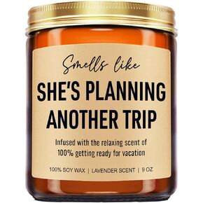 Funny Travel Candle, Travel Gifts, Gifts for People Who Travel a Lot, Best Travel Gifts for Women Who Like to Travel, Gifts for Travelers Women, Traveling Gifts, Vacation Gifts, Traveler