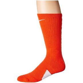 Nike Elite Basketball Crew Socks Medium (Fits Men Size 6-8, Women 8-10) Orange, White SX7626-891