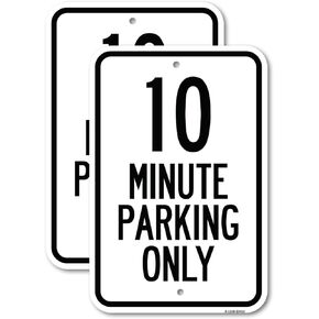 (2 Pack) Parking Lot Sign Exit Here | 12" X 18" Heavy-Gauge Aluminum Sign | Rust Free Aluminum, Weather Resistant, Waterproof, Fade Resistant, 2 Pre-drilled Holes
