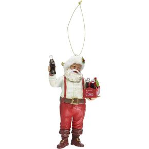 Kurt Adler Santa Holding Coca-Cola Ornament, 5-Inch, 6-Pack
