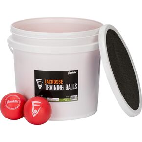 Franklin Sports Soft Training Lacrosse Ball Bucket - (20) Kids Soft Rubber Lacrosse Balls for Indoor + Outdoor Play - Official Size Soft Rubber Lax Balls for Kids + Beginners - Youth Practice Balls