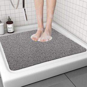 Kesfey Bath mat Non-Slip Shower mat loofah Bath mat Suitable for Bathroom, Bathtub Toilet Kitchen Hotel Floor use (Beige 16x24 Inch)