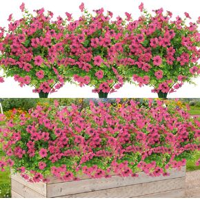 12 Bundles Artificial Flowers for Outdoor UV Resistant Fake Flowers Silk Eucalyptus Daisy Flower Faux Flowers Plants for Outside Garden Home Planter Porch Patio Window Decor (12, Mix color)