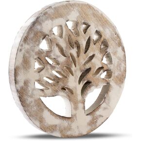 Handmade Wooden Trivet For Hot Dishes Plates & Pots Holder Hot Pad For Kitchen & Dining Table Decor Cookware Heat Resistant Rustic Decorative Carvings Tabletop Home & Dining Table Essentials (Antique) in Kuwait