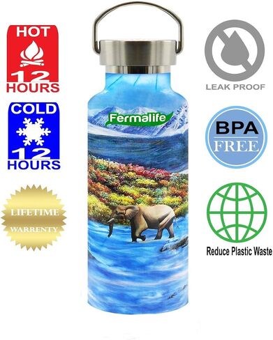 Stainless Steel - Vacuum Sealed Double Insulated - Water Bottle 17oz (500ml) in Saudi Arabia