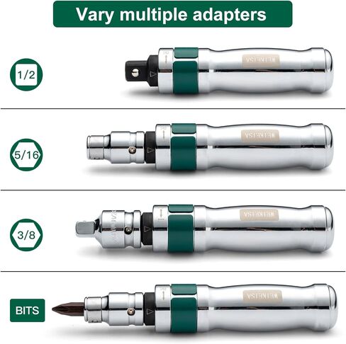 WEIKEISA1/2'' Hand Impact Driver ，13pcs Screw Extractor Set, Hammer Impact Screwdriver, For Removing Damaged, Frozen, Rusted Screws and Fasteners, with Storage Case in Kuwait