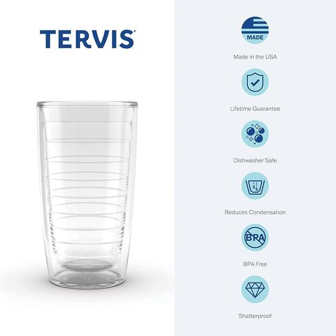 Tervis نادي نسائي - كوب كابا كابا جاما مع شعار وغطاء بلوري، 24oz، شفاف in Saudi Arabia
