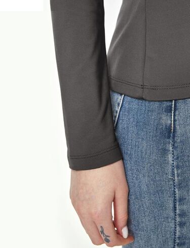 SSLR 2 Pack Thermal Shirts for Women Long Sleeve Shirts Turtleneck Fleece Base Layer Winter Slim Mock Neck in Kuwait