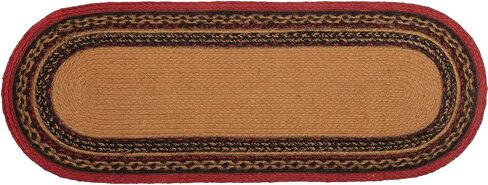 VHC Brands Cumberland Moose Print Textured Jute Rustic Tabletop Kitchen Stenciled Round Bedding Accessory, Coaster Set, Natural Tan in Saudi Arabia