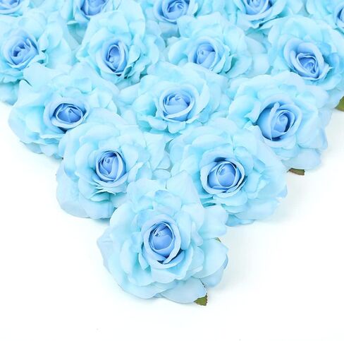 White Silk Rose Flowers Heads,4.3inch 20pcs Artificial stemless Flower Heads for DIY Wedding Bouquets Baby Shower Centerpieces Floral Arrangements Party Tables Home Decorations(White) in Saudi Arabia