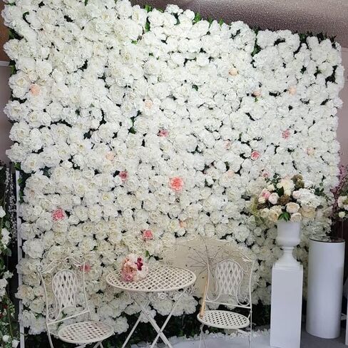White Silk Rose Flowers Heads,4.3inch 20pcs Artificial stemless Flower Heads for DIY Wedding Bouquets Baby Shower Centerpieces Floral Arrangements Party Tables Home Decorations(White) in Saudi Arabia