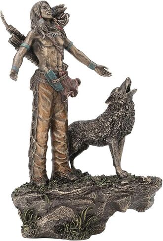 JFSM INC. Native American Warrior Praying Statue Sculpture Figurine in Saudi Arabia