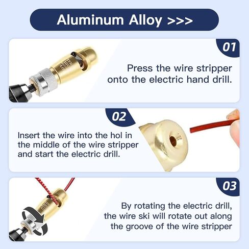 4 IN 1 Wire Stripping and Twisting Tool-Quick Electric Wire Stripper &Wire stripper for drill and Professional Electrical Tools for Power Drill, Cable Quick Stripping and Connector in Saudi Arabia