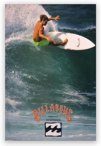 Generic 1990 Surf Poster Vintage Surfing Posters Retro Ocean Print Hawaii Summer Beach Newspaper Canvas Surfer Wall Art Aesthetic Room Decoration for Beach Lovers 8x12inch Framed, style-1 in Saudi Arabia