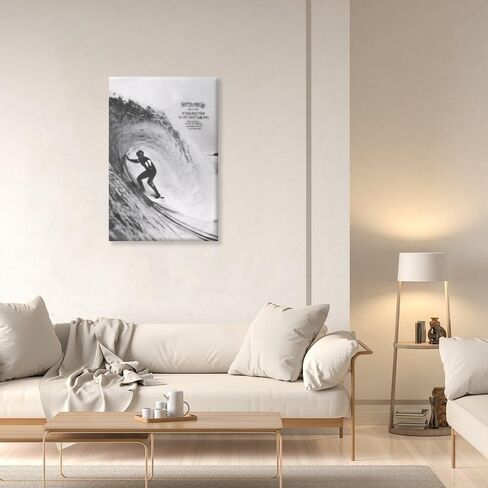 Generic 1990 Surf Poster Vintage Surfing Posters Retro Ocean Print Hawaii Summer Beach Newspaper Canvas Surfer Wall Art Aesthetic Room Decoration for Beach Lovers 8x12inch Framed, style-1 in Saudi Arabia