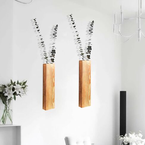4 عبوات من مزهريات الحائط الخشبية، مزارعي الجدران الخشبية مع نباتات صناعية، مزهرية داخلية مثبتة على الحائط، زارع ديكور حائط خشبي، مزهرية جيب حائطية لغرفة المعيشة، غرفة النوم، الحمام، غرفة الطعام in Kuwait