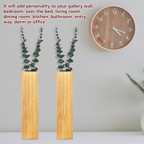 4 عبوات من مزهريات الحائط الخشبية، مزارعي الجدران الخشبية مع نباتات صناعية، مزهرية داخلية مثبتة على الحائط، زارع ديكور حائط خشبي، مزهرية جيب حائطية لغرفة المعيشة، غرفة النوم، الحمام، غرفة الطعام in Kuwait