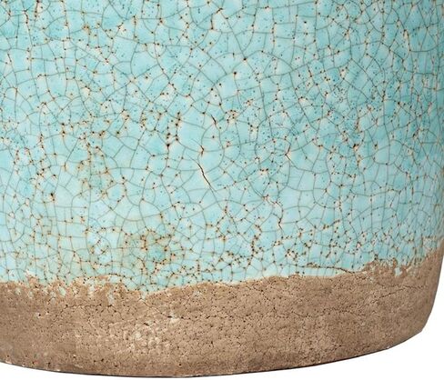 A and B Home 14" H Pale Turquoise Ceramic Indoor Outdoor Candia Vase, Home Décor in Saudi Arabia