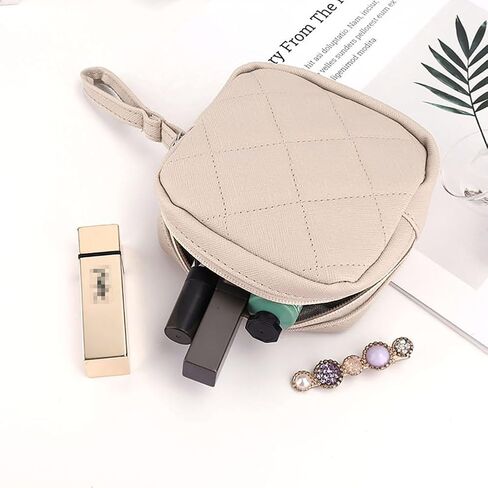 Sanitary Napkin Storage Bag Menstrual Cup Pouch Nursing Pad Pouches Tampon Bags Feminine Product Pouches Mini Makeup Bag for Women Girls Beige in Saudi Arabia