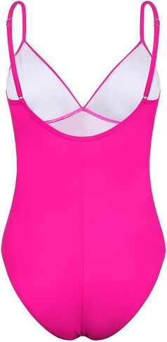 Hilor Women's Wrap One Piece Swimsuit V Neck Swimwear Surplice Mesh Tummy Control Bathing Suit in Saudi Arabia