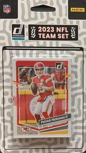 Kansas City Chiefs 2023 Donruss Factory Sealed 13 Card Team Set with Patrick Mahomes and Travis Kelce Plus a Rashee Rice Rated Rookie Card SUPER BOWL CHAMPIONS in Saudi Arabia
