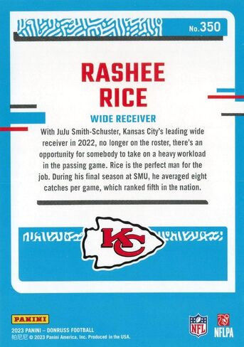 Kansas City Chiefs 2023 Donruss Factory Sealed 13 Card Team Set with Patrick Mahomes and Travis Kelce Plus a Rashee Rice Rated Rookie Card SUPER BOWL CHAMPIONS in Saudi Arabia